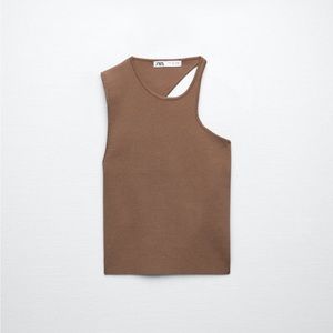 Zara Asymmetrical Knit Tank